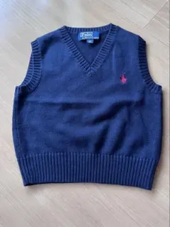 Polo by Ralph Lauren ケーブルニットベスト ネイビー 2T - メルカリ