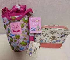 星のカービィ　ダブルジップポーチ　プププフレンズ　ペットボトルホルダー