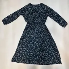 小花柄ワンピース⭐︎フリーサイズ⭐︎ネイビー