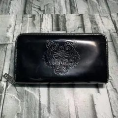KENZO ケンゾー ラウンドジップ 長財布 タイガー 刺繍 - メルカリ