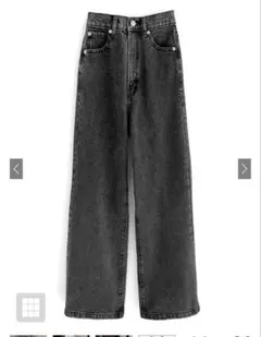 ハイウエストセミワイドデニムパンツ[fo1843]