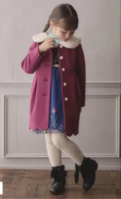 ウールライクコート ローズ 120cm Any kidsのサムネイル