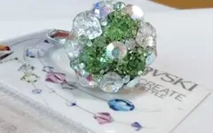 SWAROVSKI フラワーモチーフリング