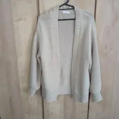 LOWRYS FARM ベージュ ニット カーディガン 長袖