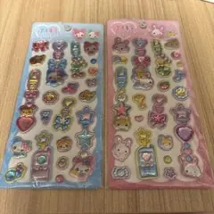 【正規品】　ぷくキラチャームステッカー　フワフワらびちゃん　まじかるみゅーちゃん