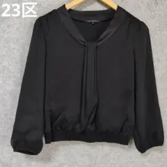 23区 長袖ブラウス ブラックラメ入りのサムネイル