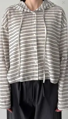 【CANAL JEAN 】El marボーダーパーカーカーディガン