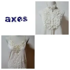 【axes femme】2点セット レースフリルブラウス キャミソール