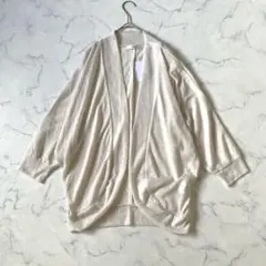 Reormia レオルミア カーディガン L ベージュ ドルマン 七分袖 薄手