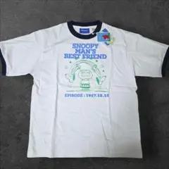希少タグ付き　リンガーTシャツ/スヌーピー　ピーナッツ　男女兼用　ホワイト