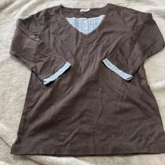 MCGREGOR ブラウン Vネック L