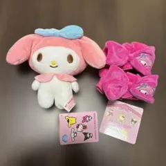 マイメロディ キャラクターズがま口ポーチ ＆ 洗顔リストバンド マイメロディ