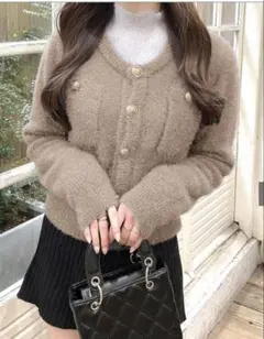 GRL ラメフェザーカーディガン【kz618】