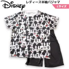 ディズニー レディース 半袖パジャマ 上下セット Lサイズ 白 ミッキー