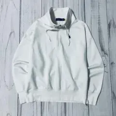 POLO Ralph Laurenハーフジップ ホワイト ドロップショルダー