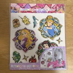 ディズニープリンセス ステンドグラス風 ステッカー ウォールステッカー
