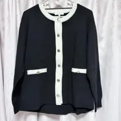 グローバルワーク メルティクルーカーディガン ブラック