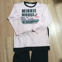 ミニーマウス パジャマ上下セット Mサイズ