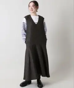 イエナ IENA✨Aライン ツイード ロングワンピース 36 マタニティ可