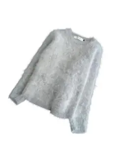 LagunaMoon アンゴラフォルムニット/free/グレー/無地/