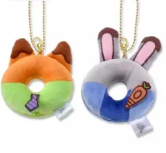 未使用/ズートピア/ニック ジュディ/ドーナツ　キーホルダー