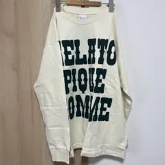 GELATO PIQUE ロゴプリント長袖トレーナー