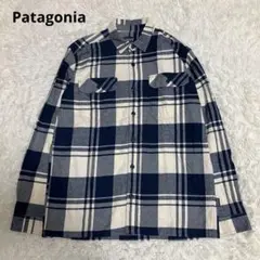 パタゴニア FA14 オーガニックコットンフランネルシャツ XL グリーン系 