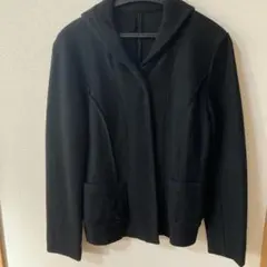 MICHEL KLEIN フード付きブラックジャケット