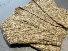 ヴィンテージ風 ケーブル編み ニットカーディガン ベージュ