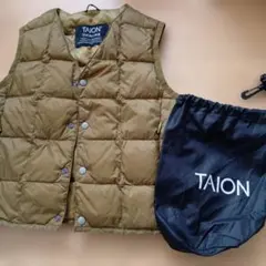 TAION◆カーキ ダウンベスト　100cm