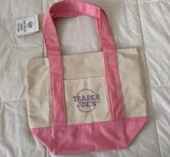 Trader Joe's トレジョ ミニエコバッグ パステル ピンク色