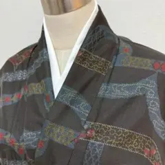 KN5313 大島紬 身丈158cm 着物 正絹