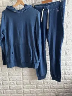 Champion Reverse Weave セットアップ インディゴブルー L
