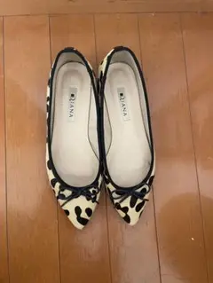 DIANA ヒョウ柄フラットシューズ 24cm