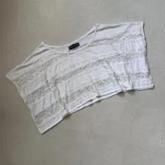 《 CECIL McBEE セシルマクビー 》 レース 半袖 トップス ホワイト