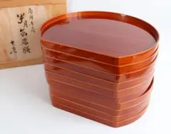 茶道具 平安吉象堂 杉木目 会席盆 丸盆 八枚 共箱 茶道具 平安吉象堂 杉木目 会席盆 丸盆 八枚 共箱 - メルカリ