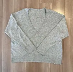 ★COLLAGE GALLARDAGALANTE★グレー Vネック長袖トップス