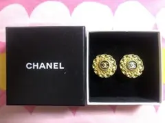 CHANEL ヴィンテージ　ココマーク　刻印ありゴールド イヤリング　シャネル