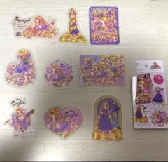 Disney プリンセス　ラプンツェル グリッターステッカー　9枚　中川翔子