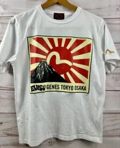 【希少】EVISU エヴィス Tシャツ 富士山 日章旗 カモメ金刺繍 白 38のサムネイル