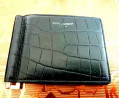 SAINT LAURENT クロコダイル マネークリップ