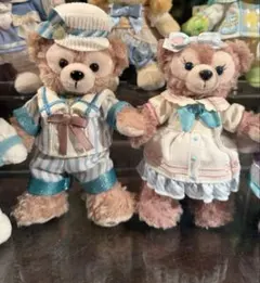 ダッフィー　シェリーメイファインドユアビューティフルブルー　ぬいぐるみバッジ