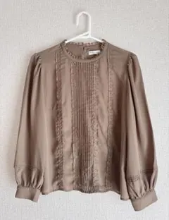 earth music & ecology ブラウン 長袖 ブラウス トップス