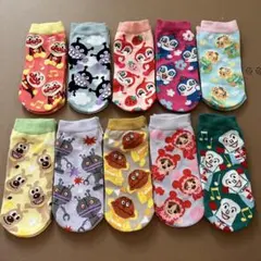 アンパンマンキャラクターの靴下10足セット23-25cm 保育士さんにおすすめ