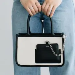 【極美品】Beau're　牛革×キャンバスショルダーバッグ　レディース　ブランド