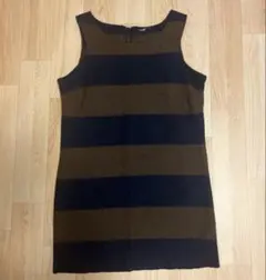 marimekko ノースリーブ ニットワンピース ボーダー S