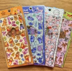 5【正規品 】 プチドロップステッカー ディズニー　4点セット