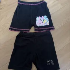 黒　一分丈　スパッツ　2枚セット