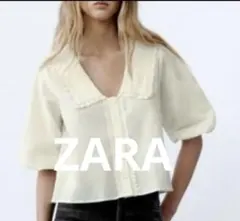 ザラ　ZARA レース刺繍　ブラウス　カットソー