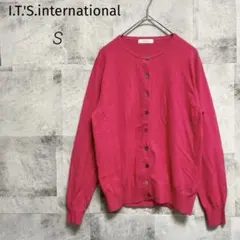 I.T.'S.international【S】カーディガン ピンク 上品 羽織りのサムネイル